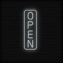 Open Vertical LED Neon Sign | Large Outdoor Light Up Sign - NEONXPERT