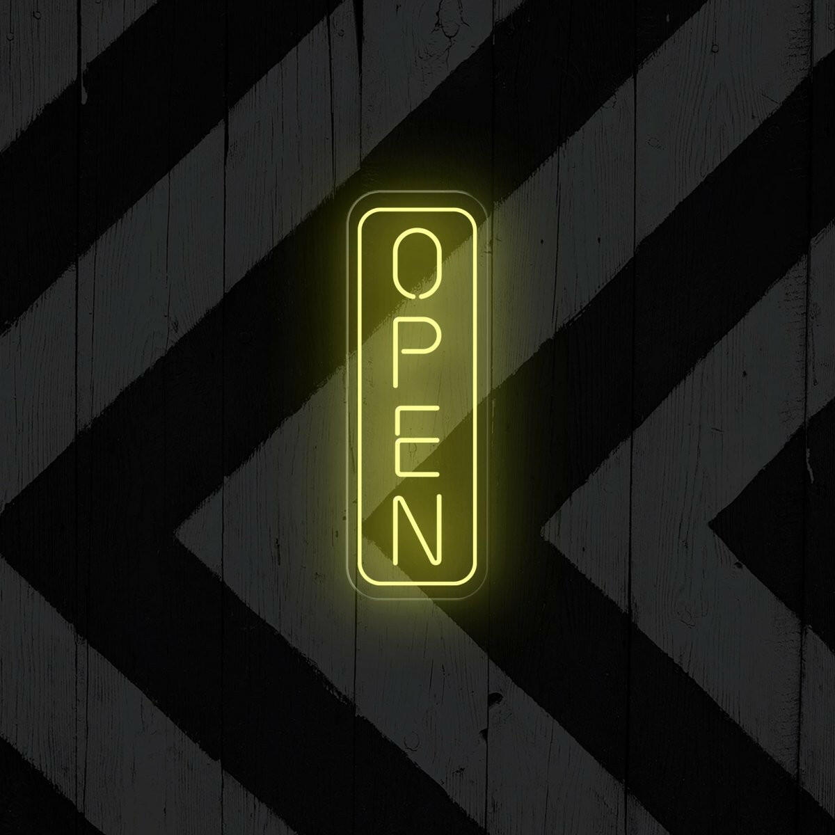 Open Vertical LED Neon Sign | Large Light Up Sign - NeonXpert