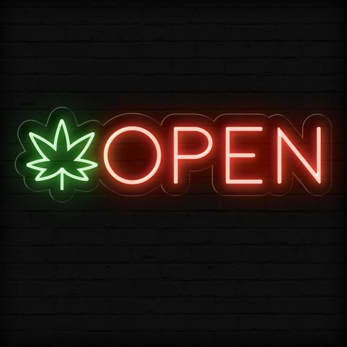 Open Weed Neon Sign | Elevate Your Space with Cannabis Signage – NeonXpert