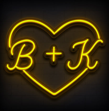 Personalized Couple Initials Wedding Neon Sign - NeonXpert