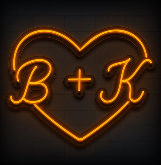 Personalized Couple Initials Wedding Neon Sign - NeonXpert