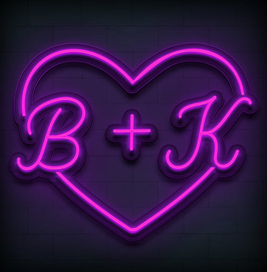 Personalized Couple Initials Wedding Neon Sign - NeonXpert