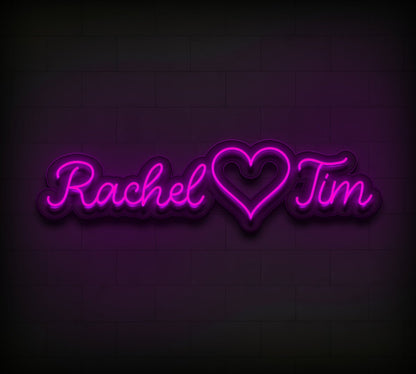 Personalized Couple Name Neon Sign - NeonXpert