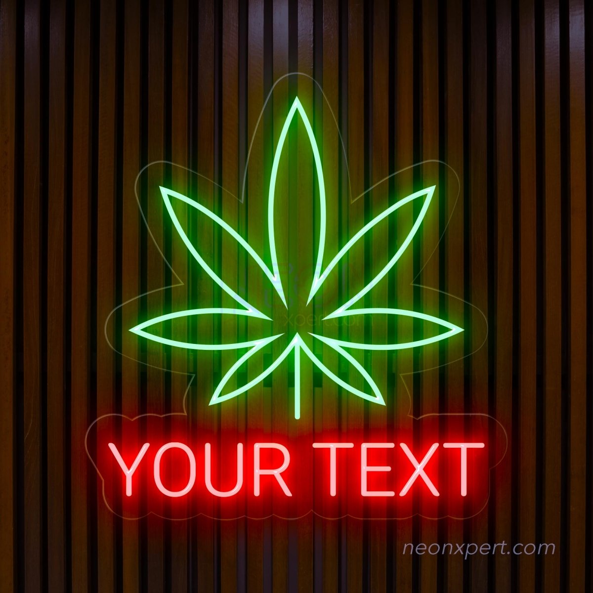 Personalized Weed Leaf LED Neon Sign - NeonXpert