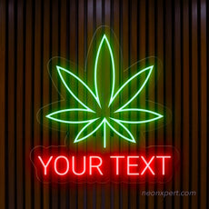 Personalized Weed Leaf LED Neon Sign - NeonXpert