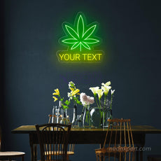 Personalized Weed Leaf LED Neon Sign - NeonXpert