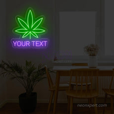 Personalized Weed Leaf LED Neon Sign - NeonXpert