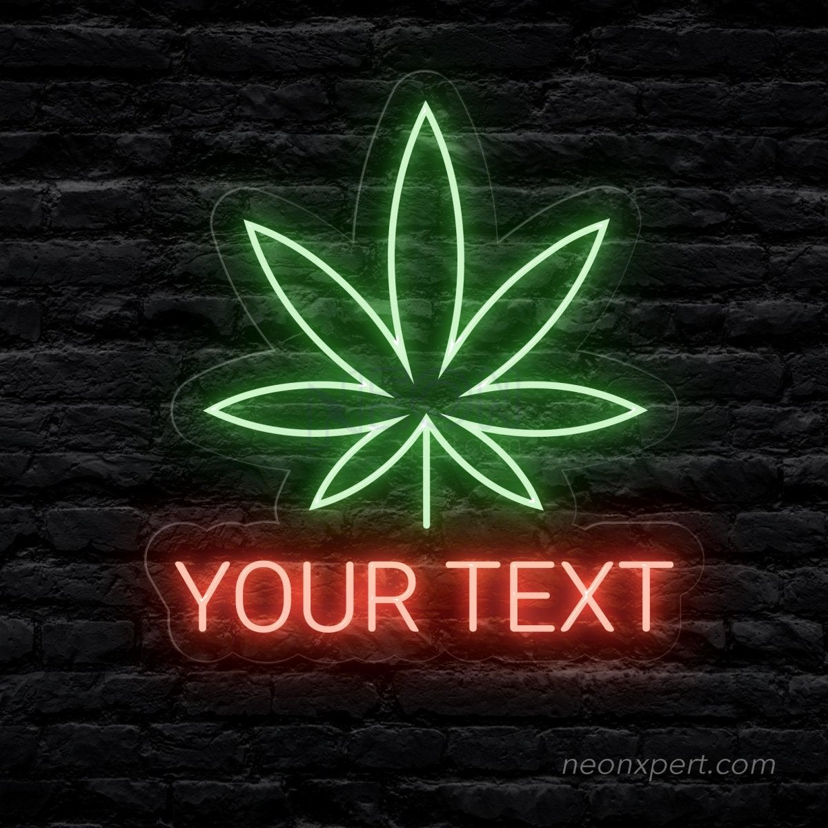 Personalized Weed Leaf LED Neon Sign - NeonXpert