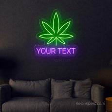 Personalized Weed Leaf LED Neon Sign - NeonXpert