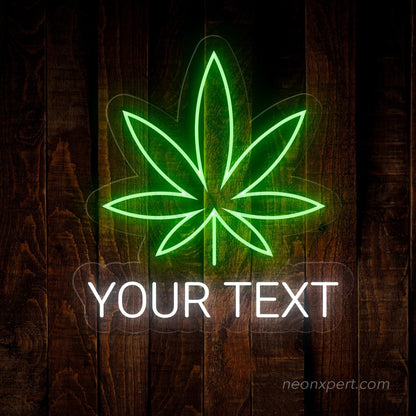 Personalized Weed Leaf LED Neon Sign - NeonXpert