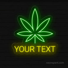 Personalized Weed Leaf LED Neon Sign - NeonXpert