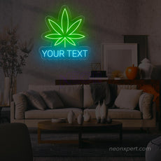 Personalized Weed Leaf LED Neon Sign - NeonXpert