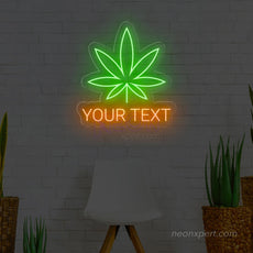 Personalized Weed Leaf LED Neon Sign - NeonXpert