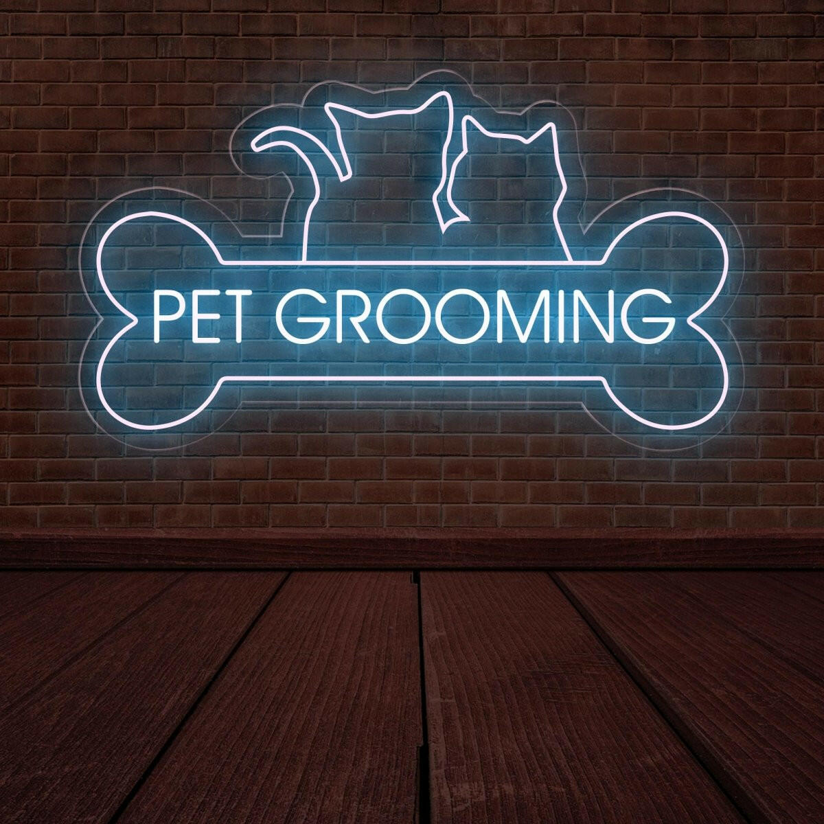 Pet Grooming Open Neon Dog Bone LED Sign | Pet Shop Led Light - NEONXPERT