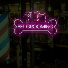 Pet Grooming Open Neon Dog Bone LED Sign | Pet Shop Led Light - NEONXPERT