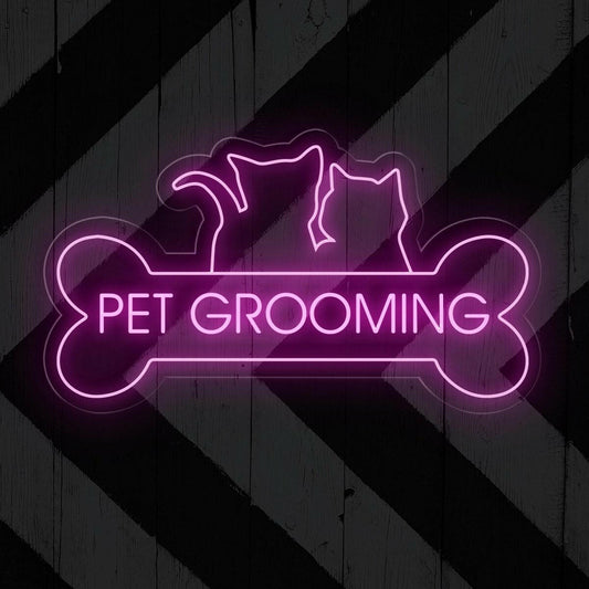 Pet Grooming Open Neon Dog Bone LED Sign | Pet Shop Led Light - NEONXPERT