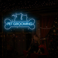 Pet Grooming Open Neon Dog Bone LED Sign | Pet Shop Led Light - NEONXPERT