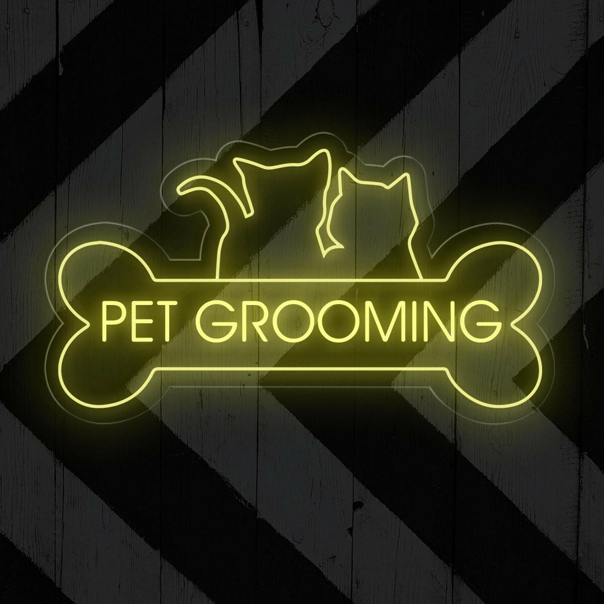 Pet Grooming Open Neon Dog Bone LED Sign | Pet Shop Led Light – NeonXpert