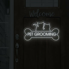 Pet Grooming Open Neon Dog Bone LED Sign | Pet Shop Led Light - NEONXPERT