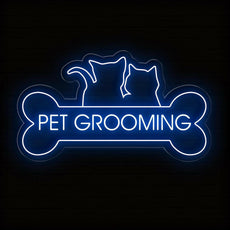 Pet Grooming Open Neon Dog Bone LED Sign | Pet Shop Led Light - NEONXPERT