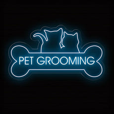 Pet Grooming Open Neon Dog Bone LED Sign | Pet Shop Led Light - NEONXPERT