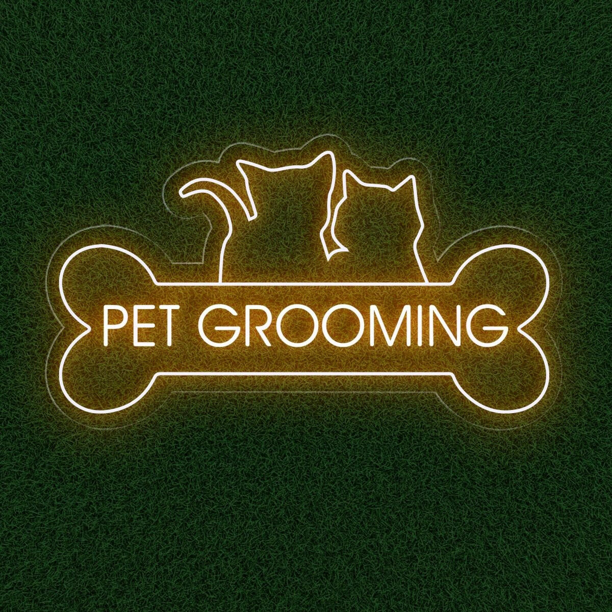 Pet Grooming Open Neon Dog Bone LED Sign | Pet Shop Led Light - NEONXPERT