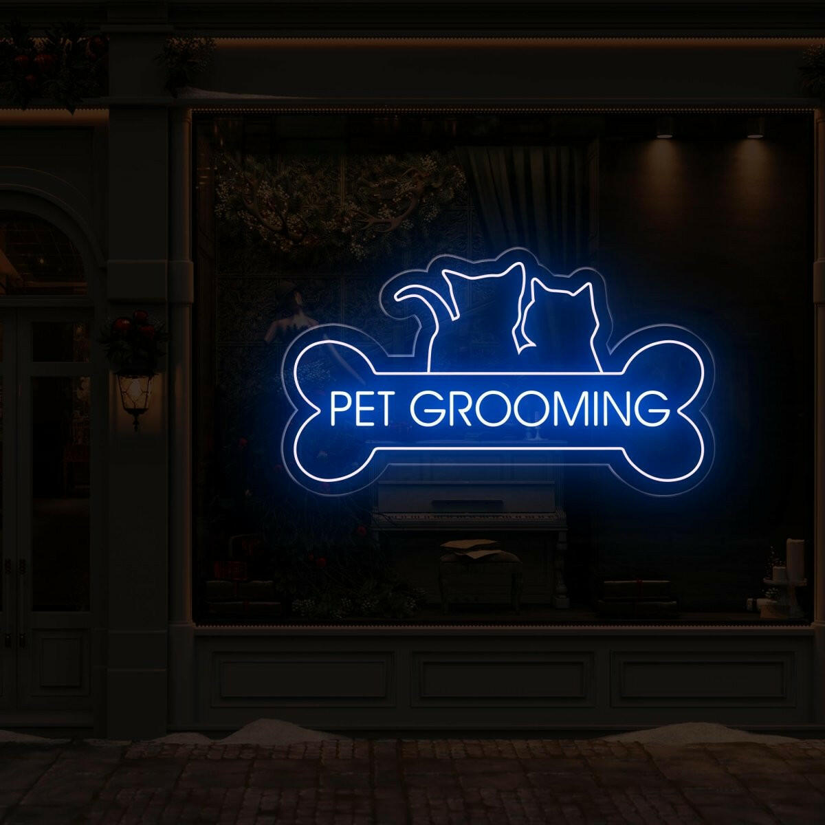 Pet Grooming Open Neon Dog Bone LED Sign | Pet Shop Led Light - NEONXPERT