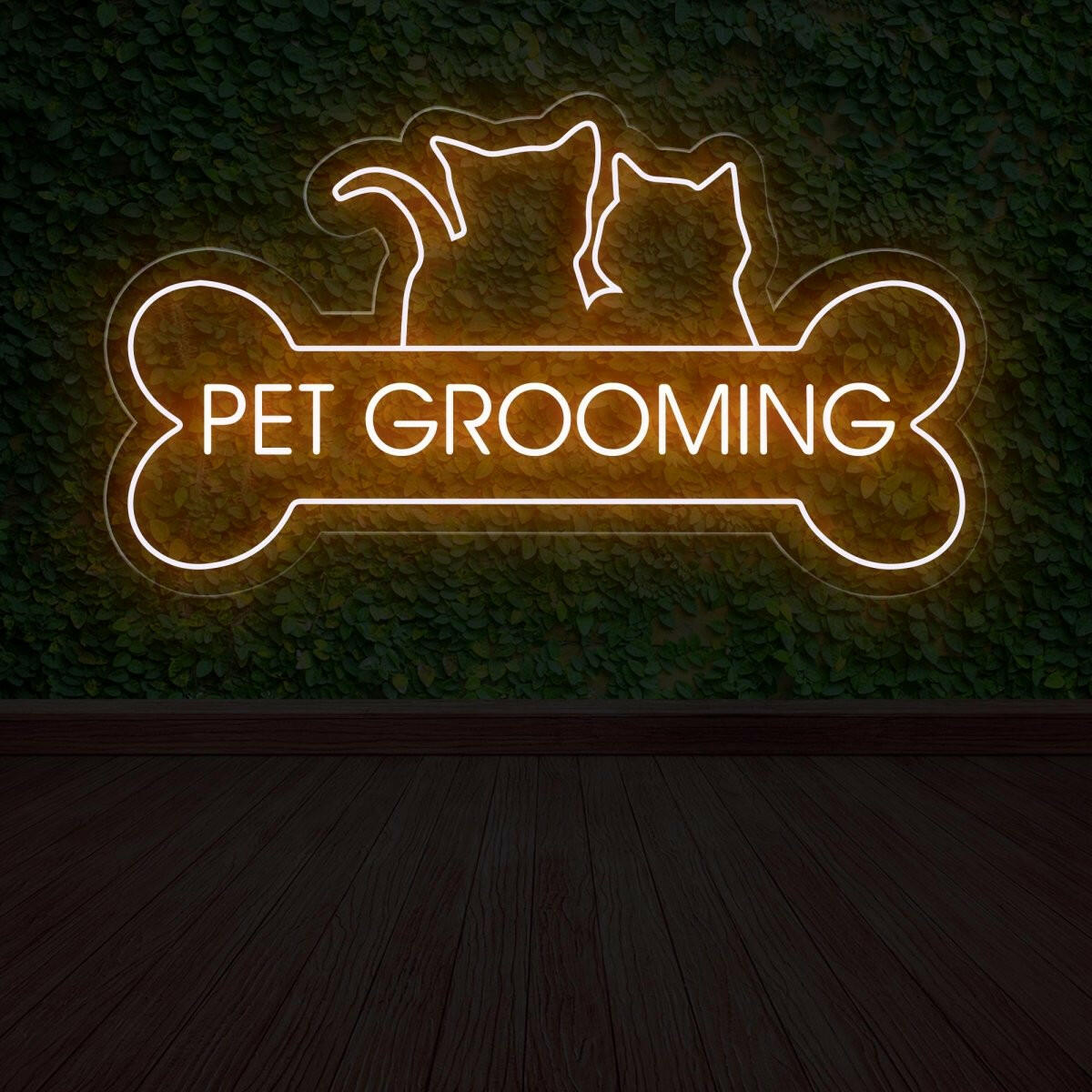 Pet Grooming Open Neon Dog Bone LED Sign | Pet Shop Led Light - NEONXPERT