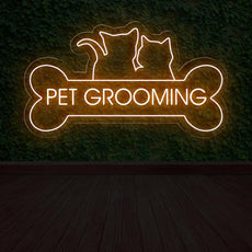 Pet Grooming Open Neon Dog Bone LED Sign | Pet Shop Led Light - NEONXPERT