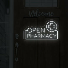 Pharmacy Open LED Neon Sign | Bright Window Business Signage - NEONXPERT