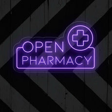 Pharmacy Open LED Neon Sign | Bright Window Business Signage - NEONXPERT