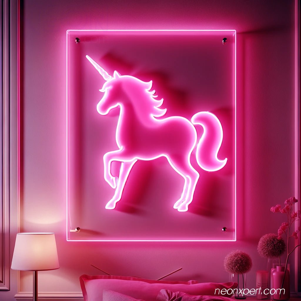 Pink Unicorn Neon Sign for Girls Bedroom - NeonXpert