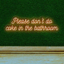 Please Don't Do Coke in the Bathroom Neon Sign - Quirky Decor | LED Humor - NeonXpert