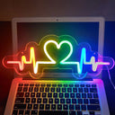 Rainbow Heartbeat Pride Neon Sign [USB] - NeonXpert