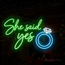 She Said Yes LED Neon Sign - Large Engagement Decor - NeonXpert