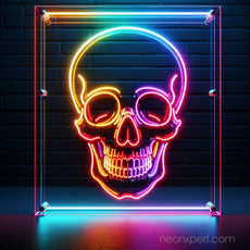 Skull LED Neon Sign – Bold and Edgy Light Decor - NeonXpert