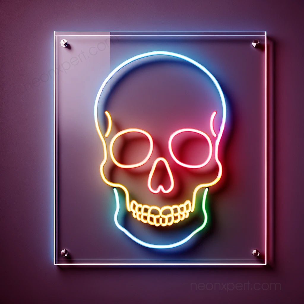 Skull LED Neon Sign – Bold and Edgy Light Decor - NeonXpert