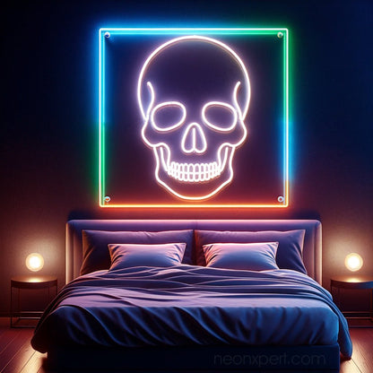 Skull LED Neon Sign – Bold and Edgy Light Decor - NeonXpert