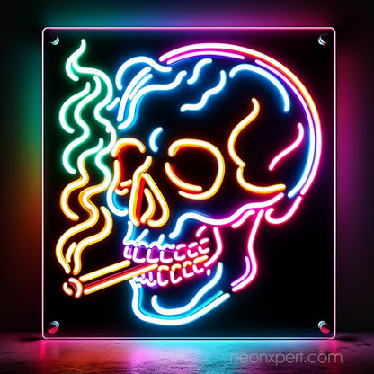 Smoking Skull LED Neon Sign - NeonXpert