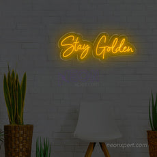 Stay Golden - Led Word Neon Light - NeonXpert