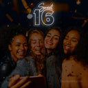 Sweet 16 Large Neon Sign - Elegant Backdrop for Birthday Celebrations - NeonXpert