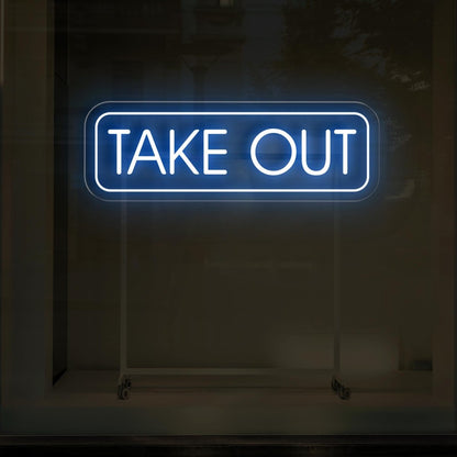 Take Out Neon Sign - Brighten Your Food Pickup Services - NEONXPERT