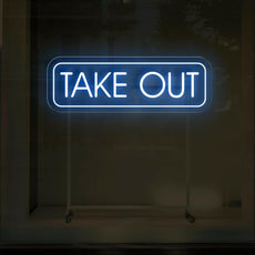 Take Out Neon Sign - Brighten Your Food Pickup Services - NEONXPERT