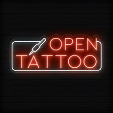 Tattoo Bar Open Neon Sign - A Radiant Ink - NEONXPERT