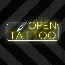 Tattoo Bar Open Neon Sign - A Radiant Ink - NEONXPERT