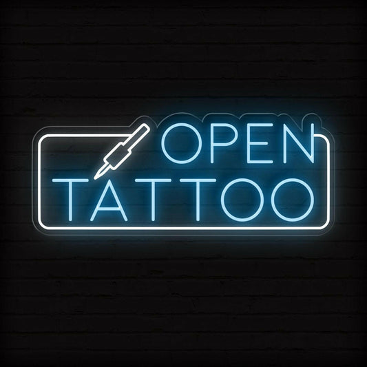 Tattoo Bar Open Neon Sign - A Radiant Ink - NEONXPERT