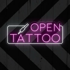 Tattoo Bar Open Neon Sign - A Radiant Ink - NEONXPERT