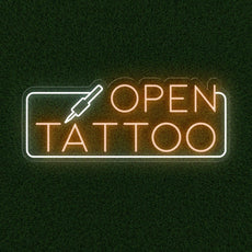 Tattoo Bar Open Neon Sign - A Radiant Ink - NEONXPERT