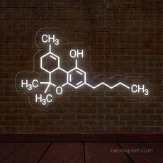 THC Molecule Neon Sign | Weed LED Light Decor - NeonXpert