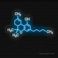 THC Molecule Neon Sign | Weed LED Light Decor - NeonXpert